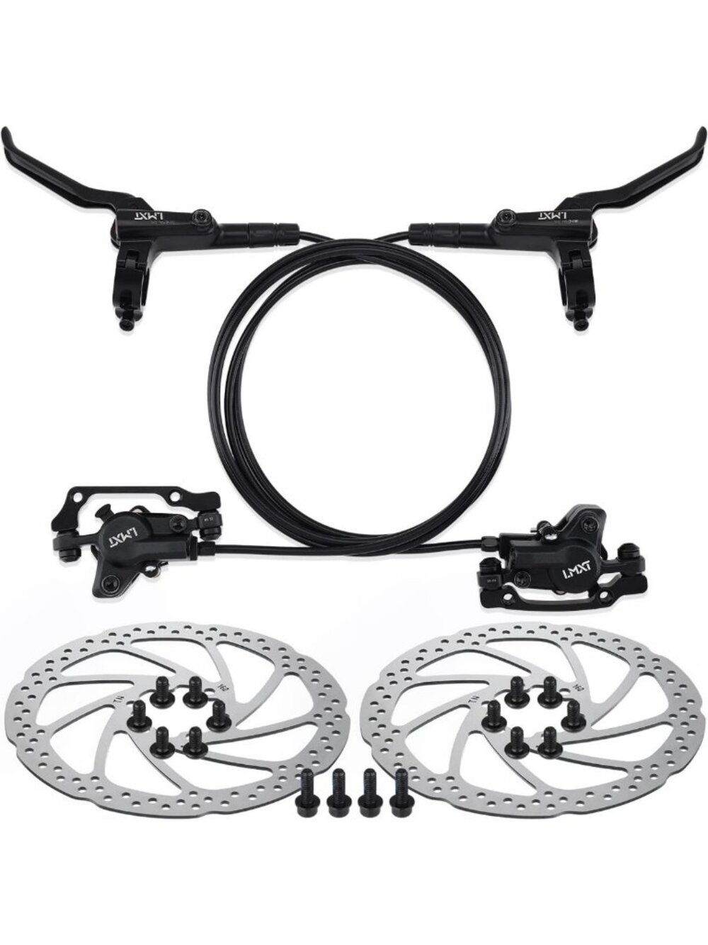 MTB Hydraulic Disc Brake Kit - Dual Piston Calipers & 160mm Rotors for Biking
